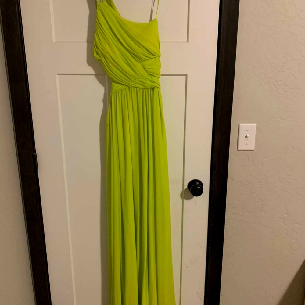 Green full length dress
